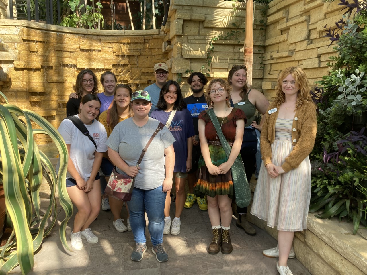 2022 interns and Reiman Gardens staff visit Lauritzen Gardens during a field trip to Omaha, Nebraska.