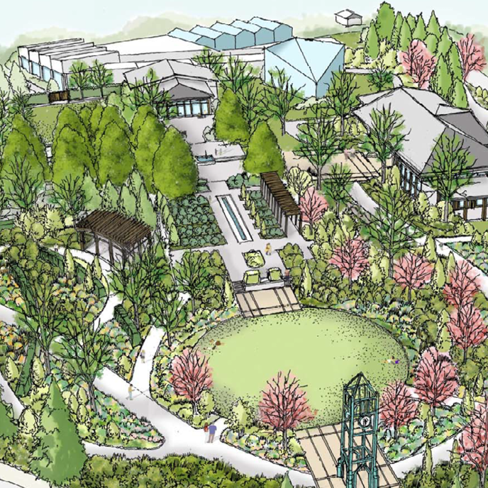 Master Site Plan Illustration of Northern Gardens