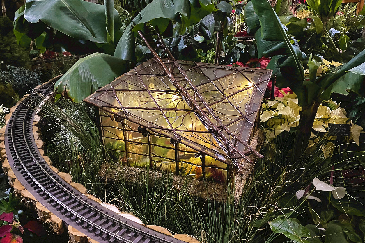 RG Express Holiday Train Butterfly Wing at Reiman Gardens