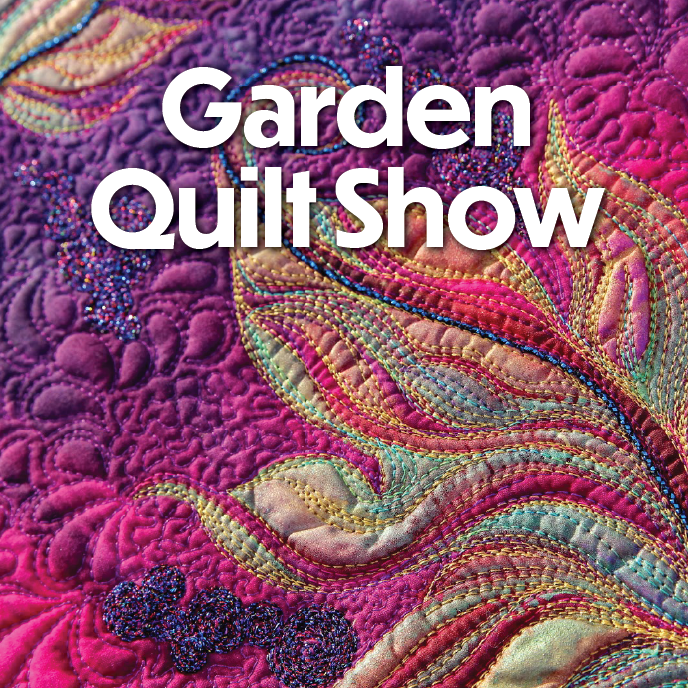 Garden Quilt Show on purple quilt