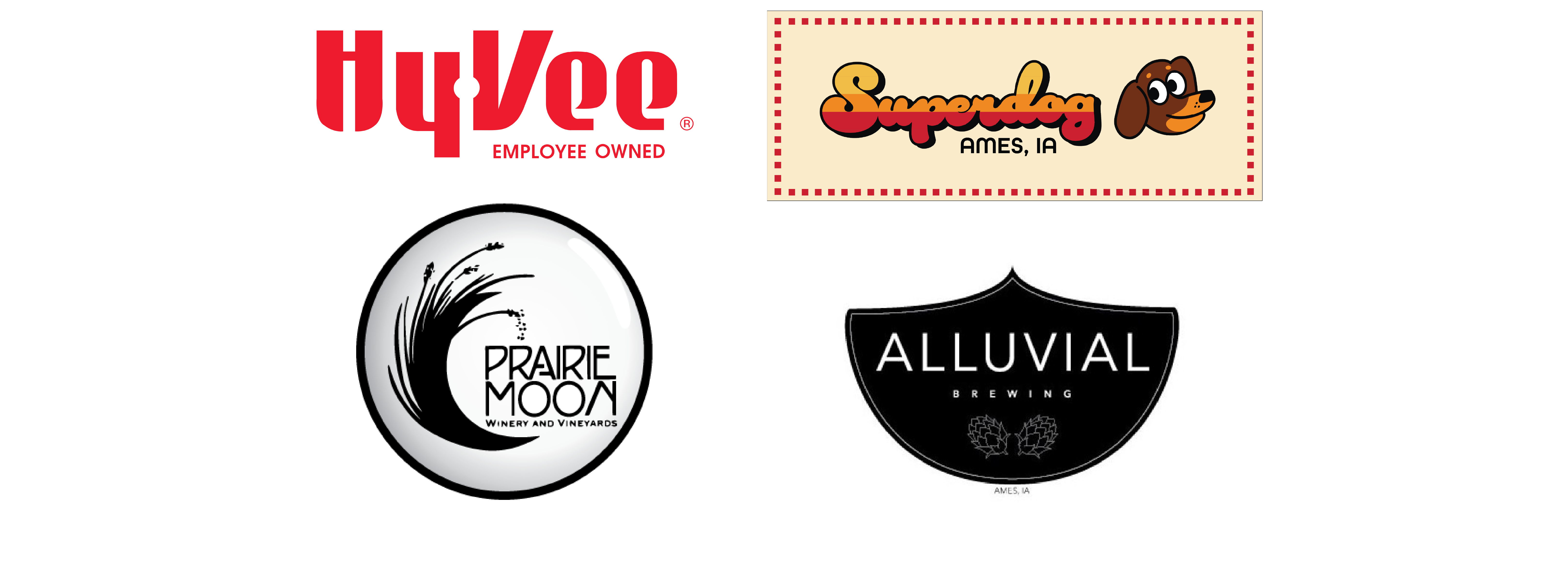 Hyvee, Superdog, Prairie Moon Winery, Alluvial Brewing