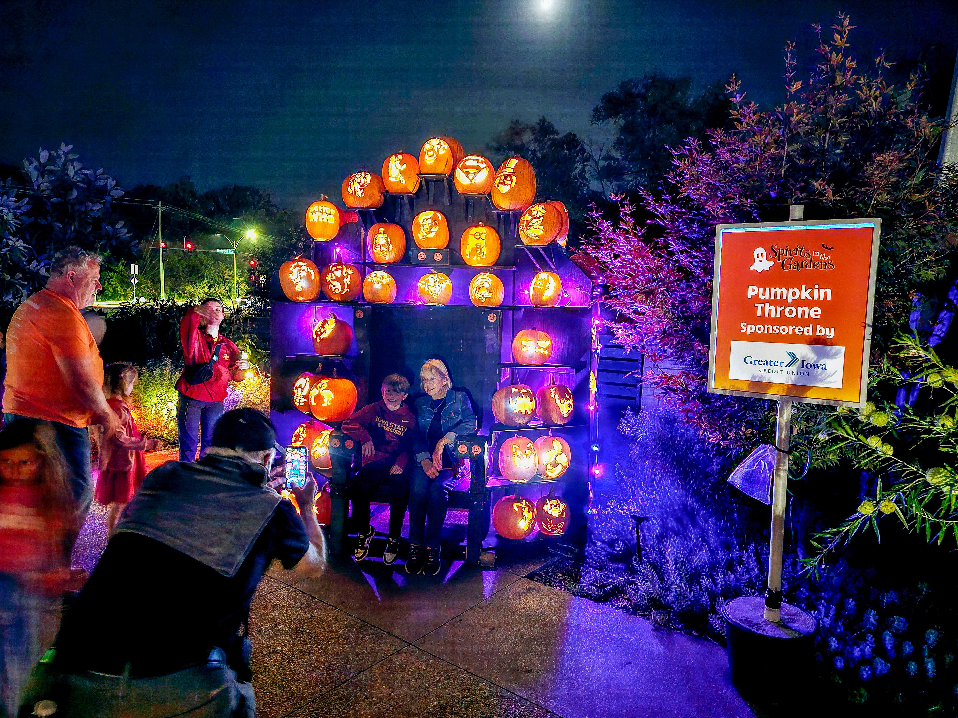 Pumpkin Throne at Reiman Gardens