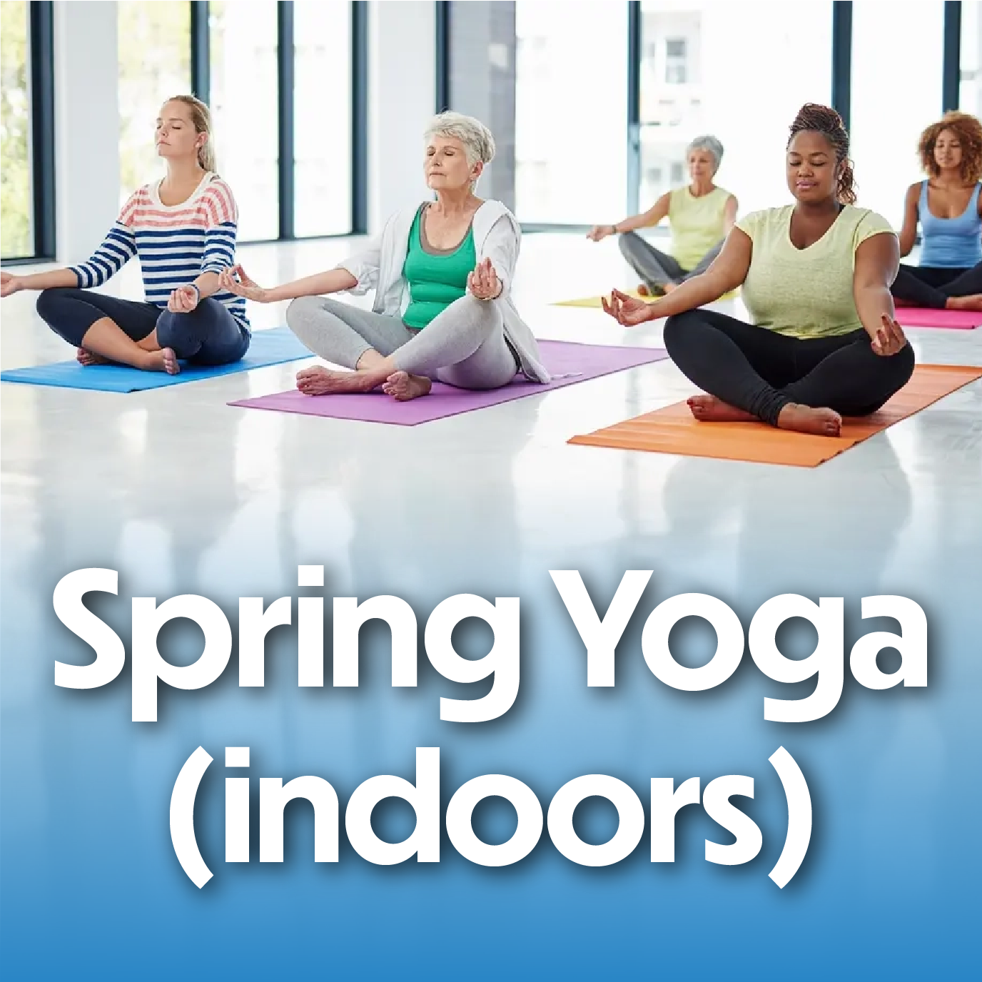 Spring Yoga, women doing yoga indoors