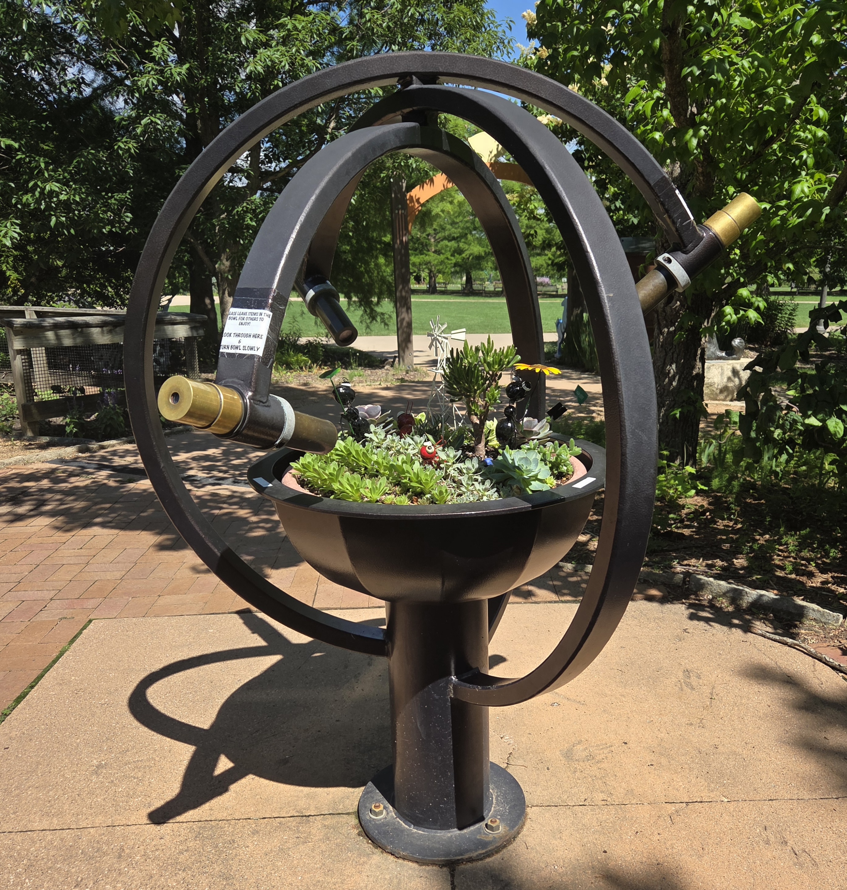 A Telidoscope with a variety of succulents