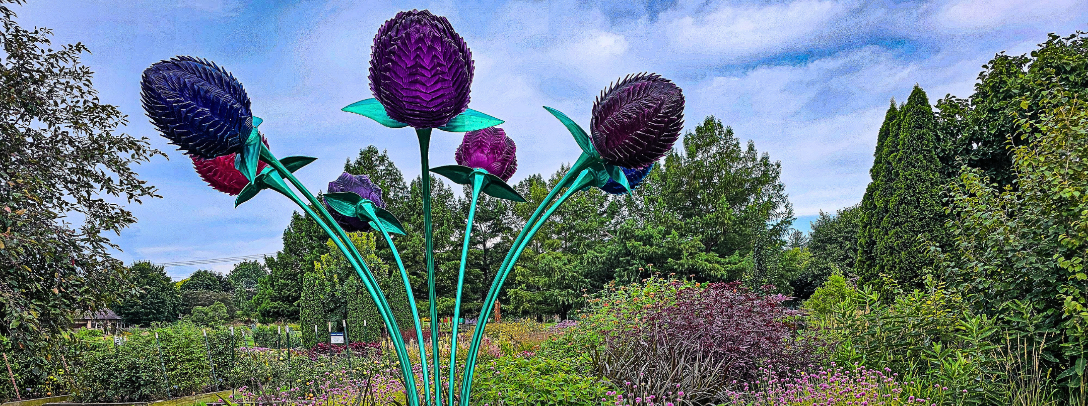 Gomphrena Bouquet Big and Small Exhibit 2026