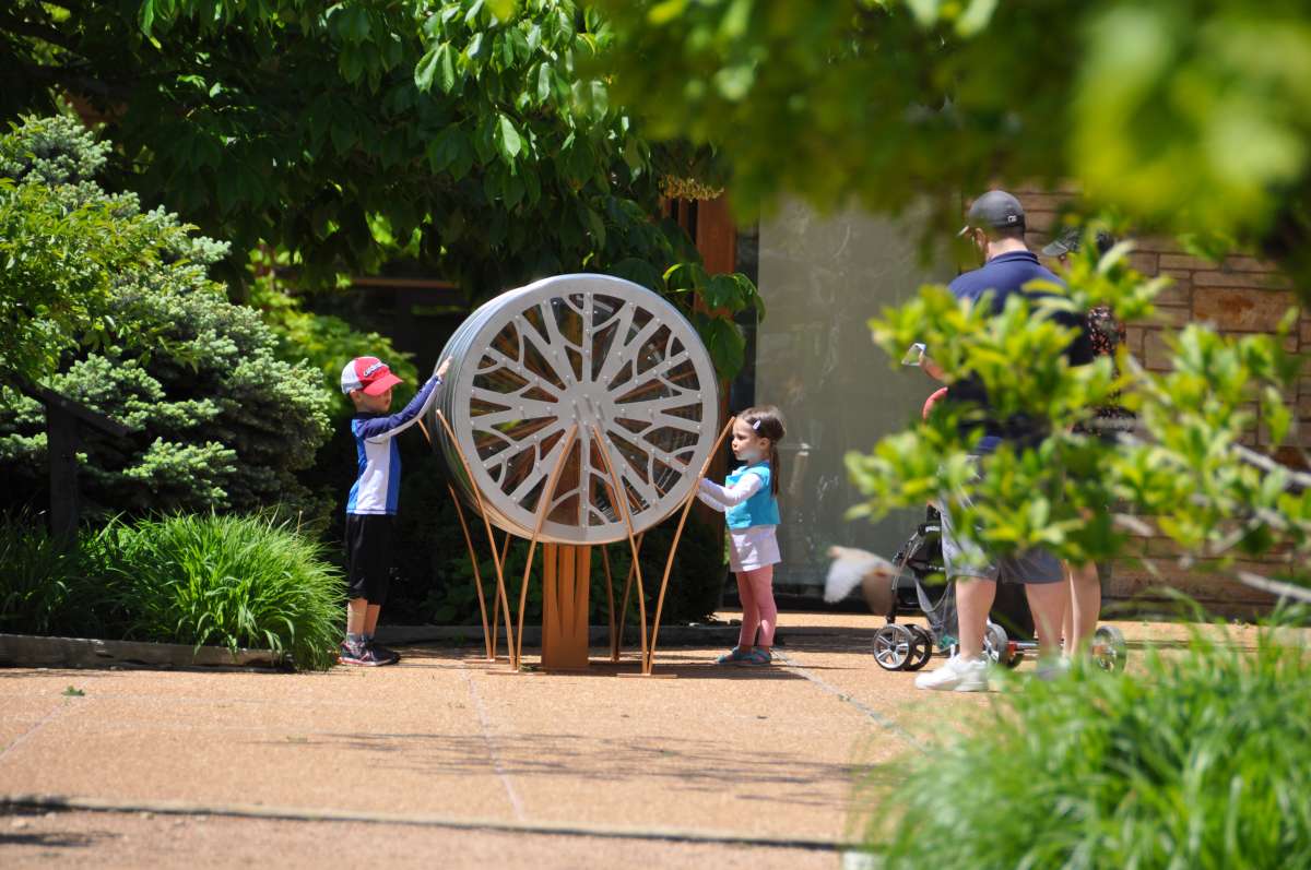 Children interacting with the Morphing Morphology piece.
