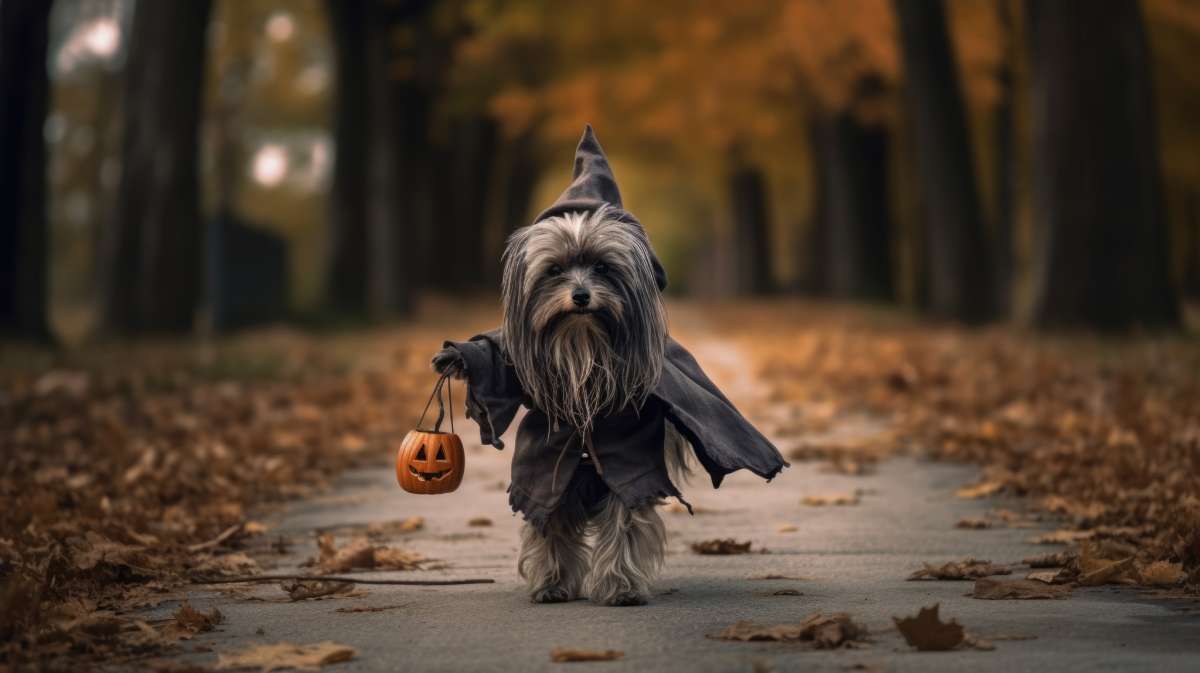 Dog in costume