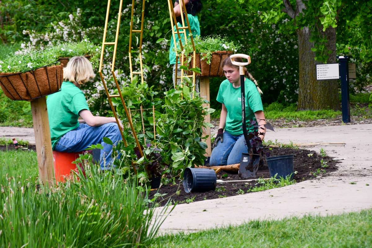 Summer workers at Reiman Gardens