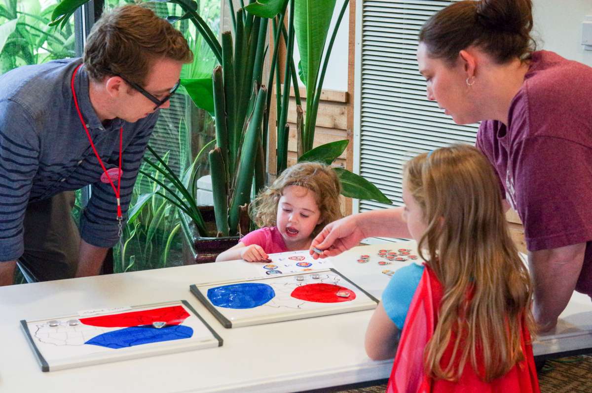 Kids work on project