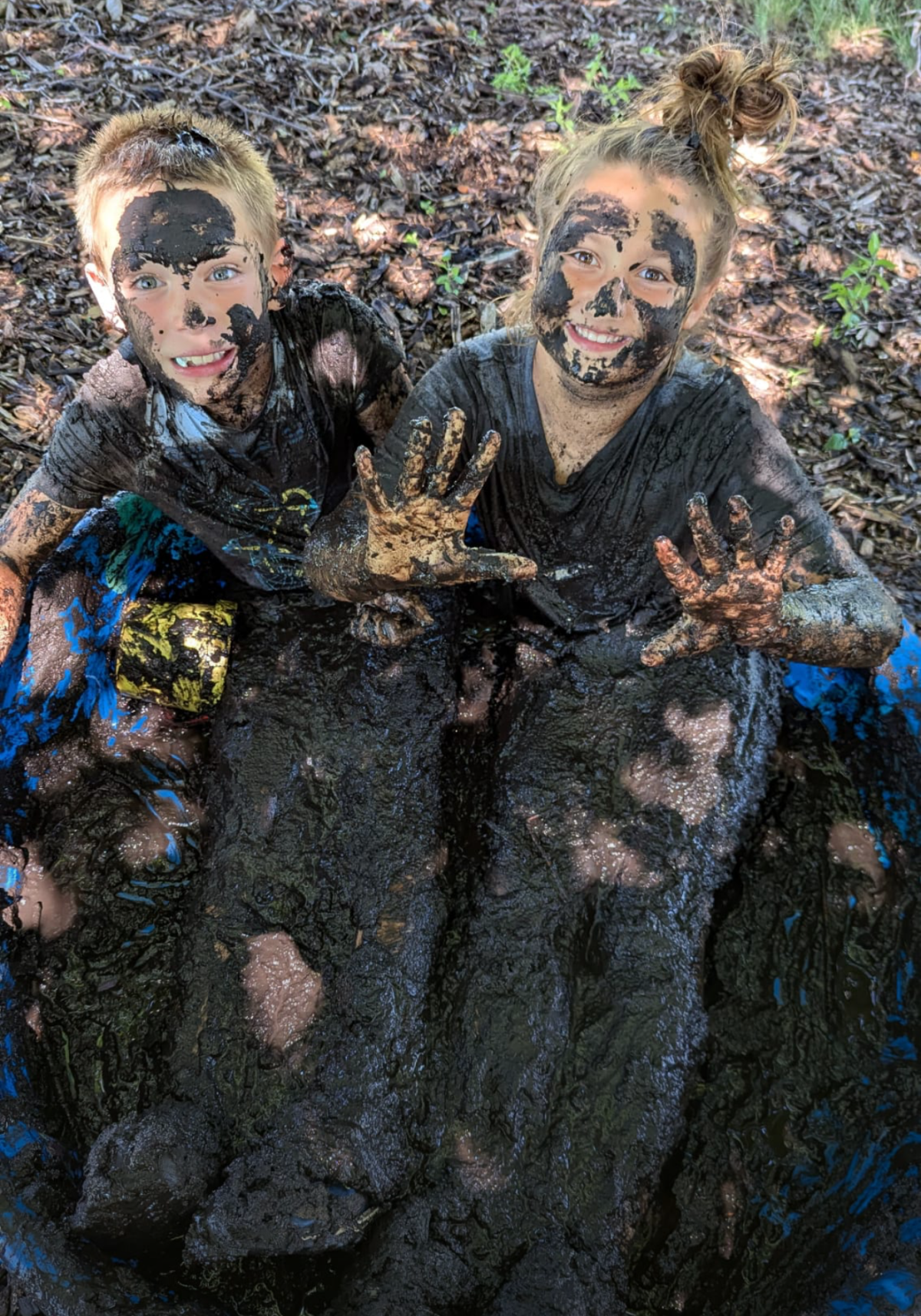 youth campers enjoy getting dirty at Mud Day Camp!