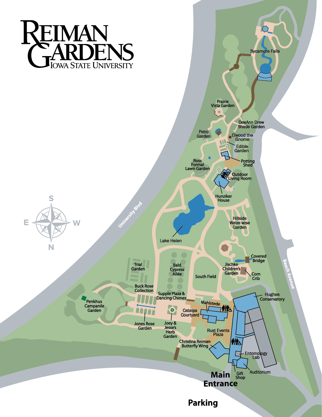 Map of Reiman Gardens