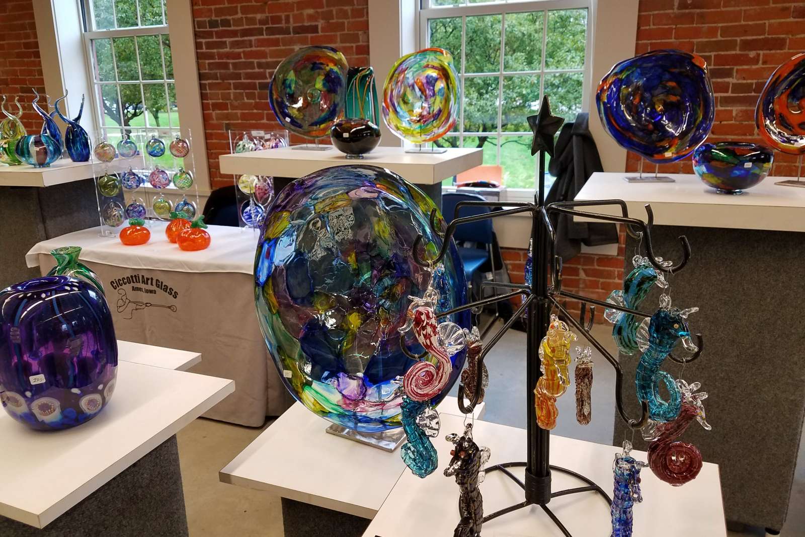 Colorful glass art