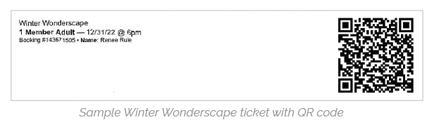 Winter Wonderscape sample ticket 