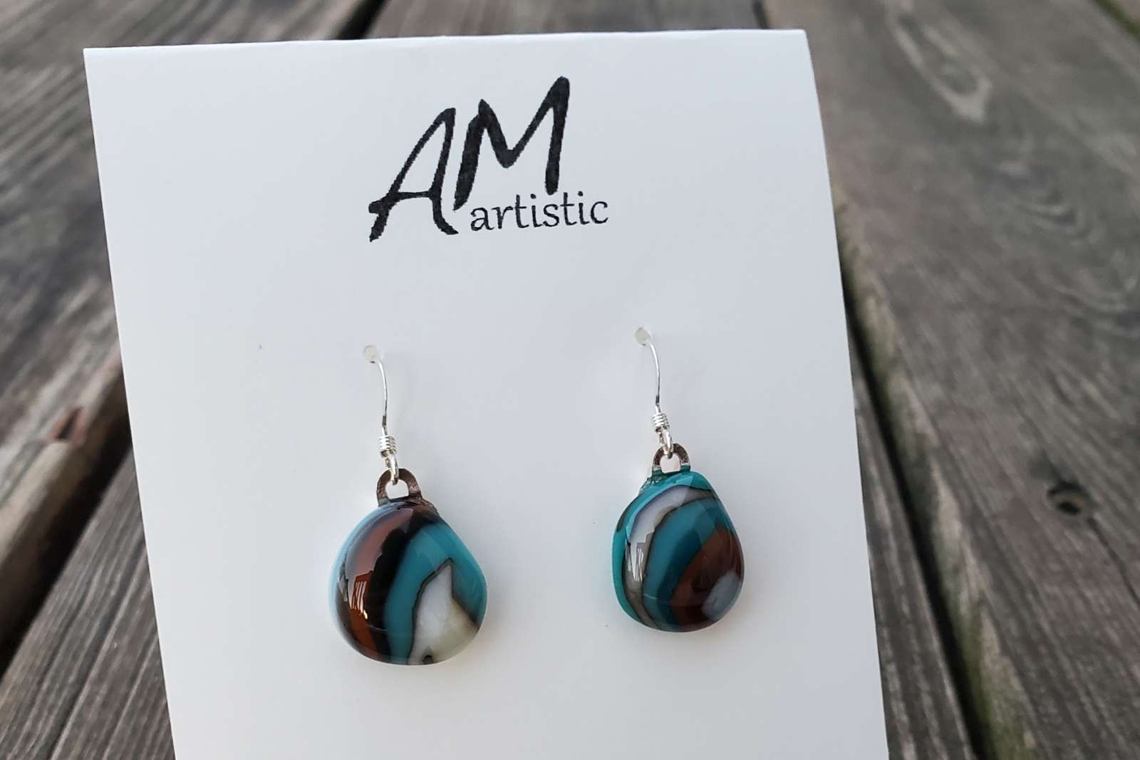 Hand crafted stone earrings