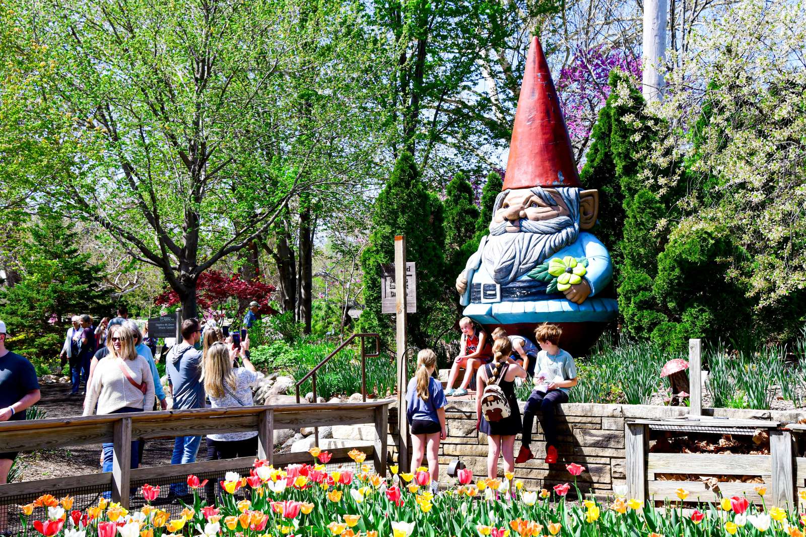 Elwood the World's Largest Concrete Gnome at Reiman Gardens