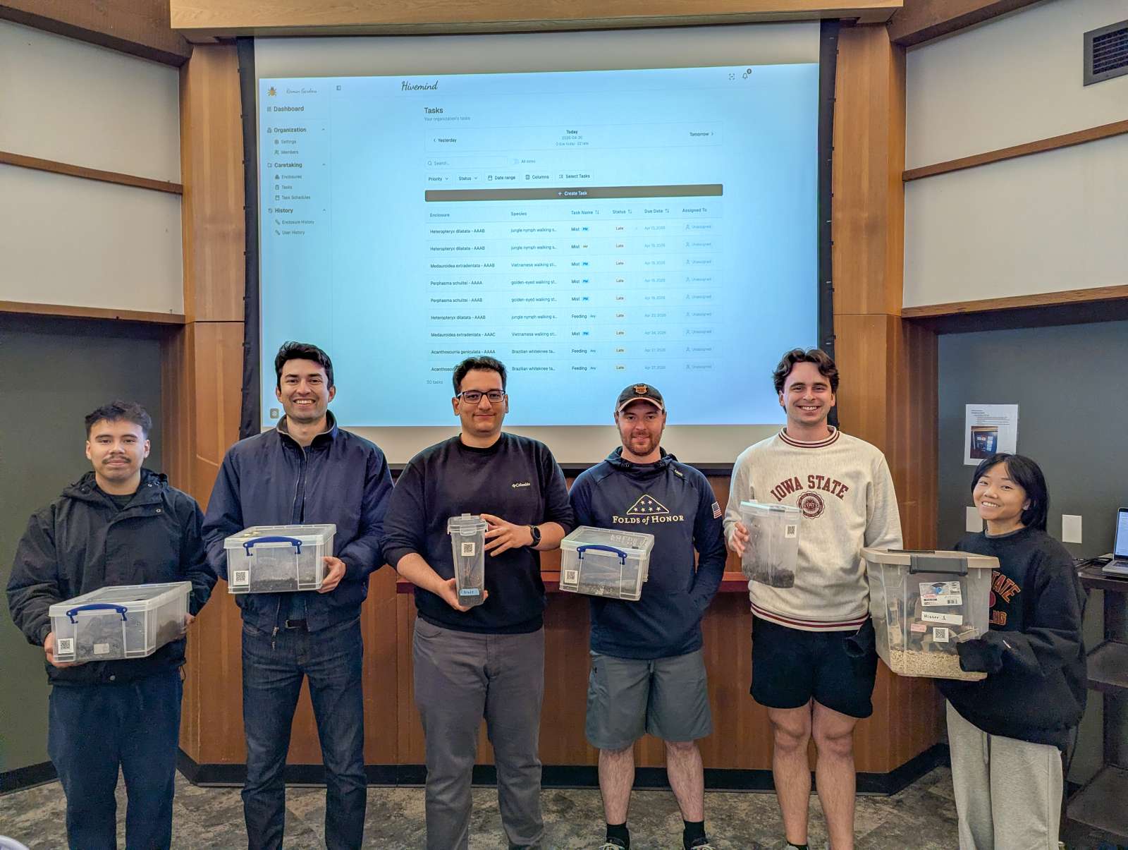Students from Iowa State University Hive Minds Project